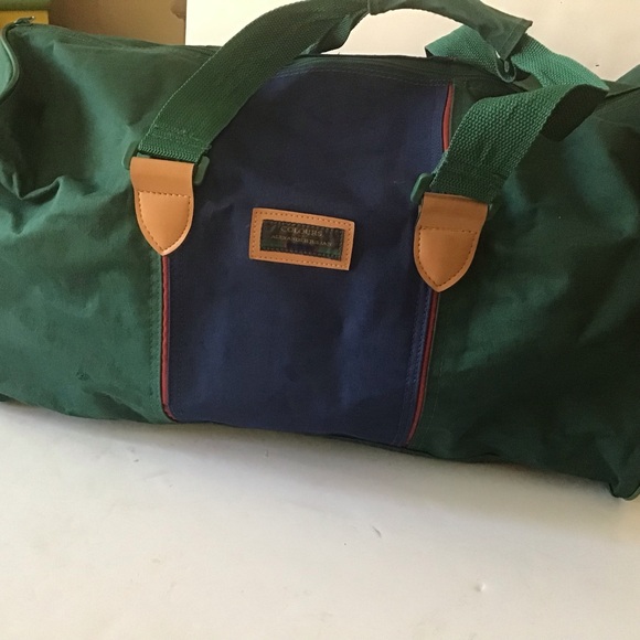 Alexander Julian Colours Men’s Canvas Duffle Bag Hunter Green  & Dk Blue  Unisex - Picture 3 of 15